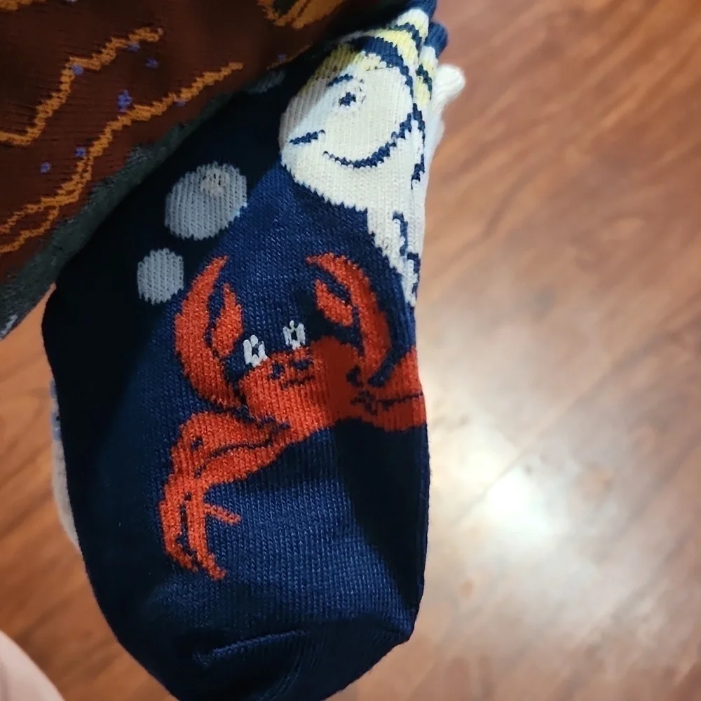 Disney The Little Mermaid Socks Size 4-10 Shoe 5 pair No Show Ursla